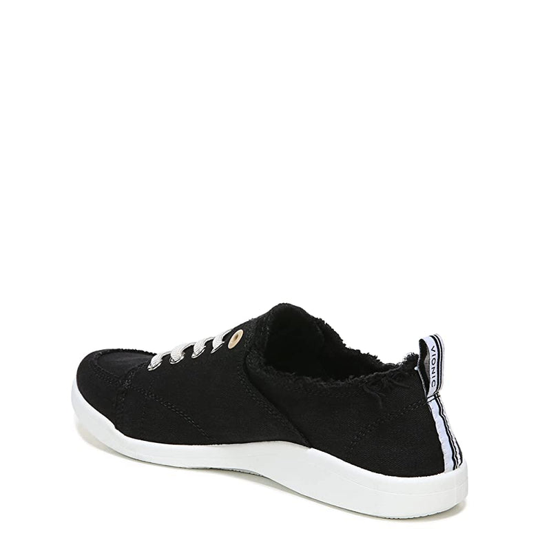 VIONIC Beach Pismo Lace - Up Sneaker - Women's Black Canvas Shoe Deals Outlet