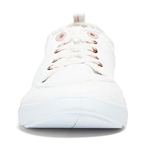VIONIC Beach Pismo Lace - Up Sneaker - Women's Cream Canvas Shoe Deals Outlet