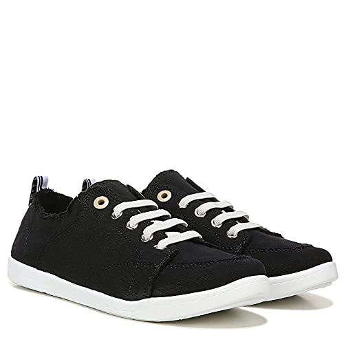 VIONIC Beach Pismo Lace - Up Sneaker - Women's Black Canvas Shoe Deals Outlet