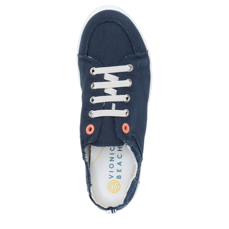 VIONIC Beach Pismo Lace - Up Sneaker - Women's Navy Canvas Shoe Deals Outlet