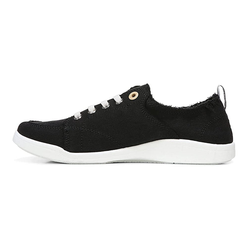 VIONIC Beach Pismo Lace - Up Sneaker - Women's Black Canvas Shoe Deals Outlet