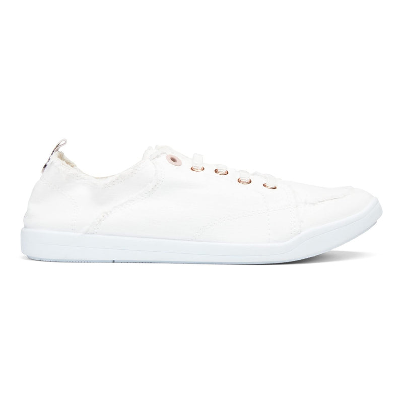 VIONIC Beach Pismo Lace - Up Sneaker - Women's Cream Canvas Shoe Deals Outlet