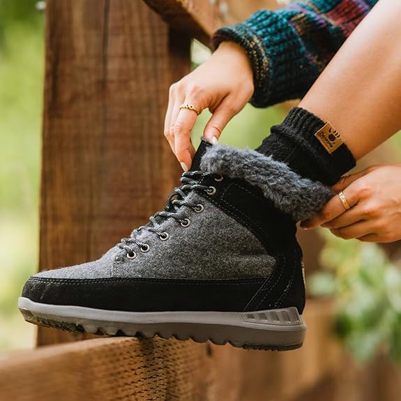 BEARPAW Cheryl Ankle Boots Charcoal 6 M 889918845787 Shoe Deals Outlet