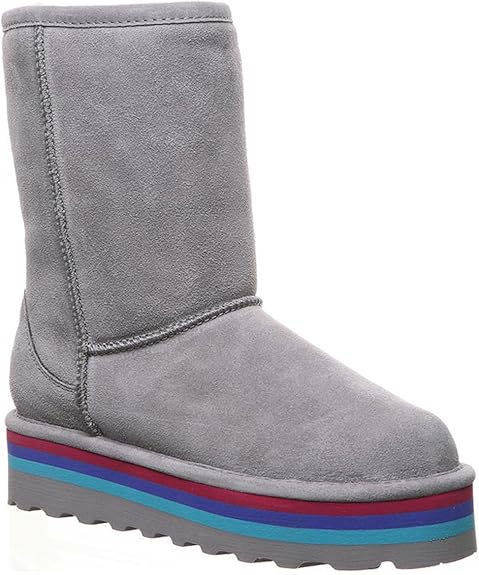 BEARPAW Retro Elle Winter Boots Gray Fog 7 M 889918475557 Shoe Deals Outlet