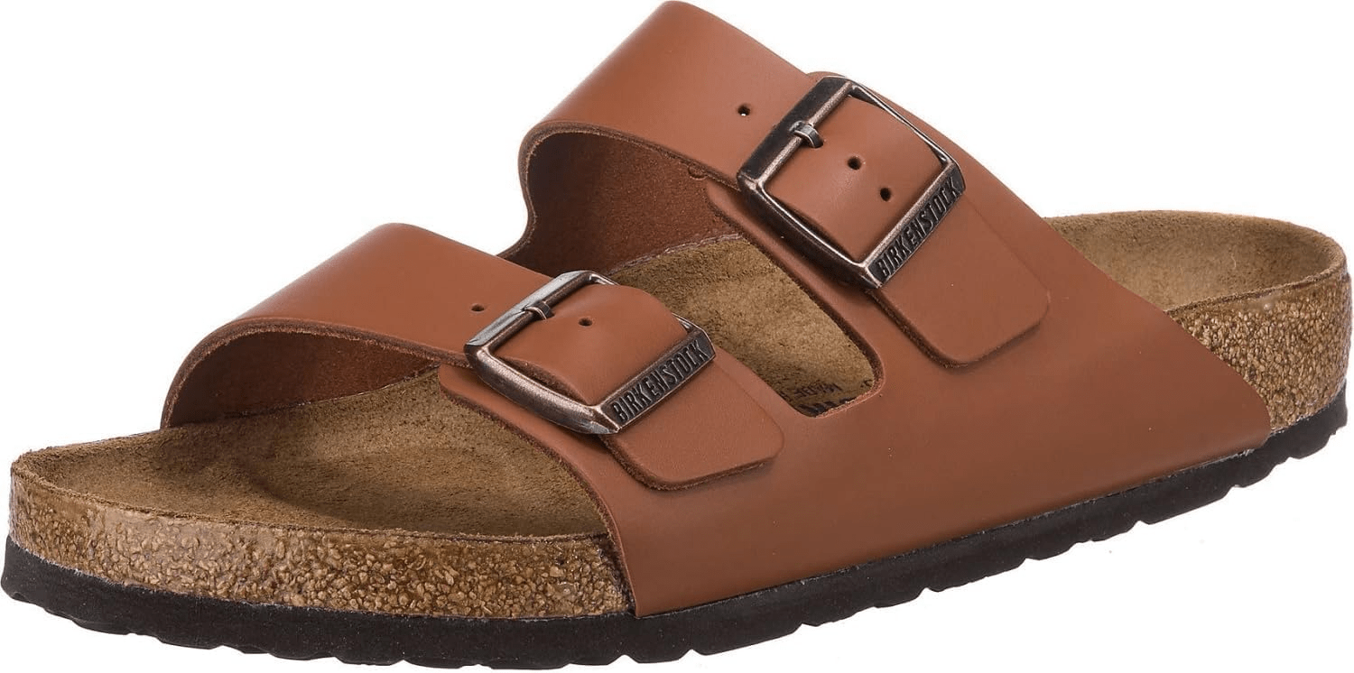 Birkenstock Arizona Natural Leather Ginger Brown EU 39 | US Men's 6 - 6.5 / Women's 8 - 8.5 4061416344948 Shoe Deals Outlet