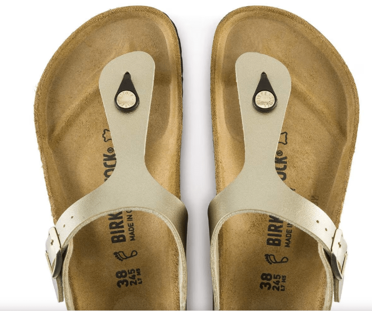 Birkenstock Gizeh BF Gold 9 - 9.5 M 802436955233 Shoe Deals Outlet