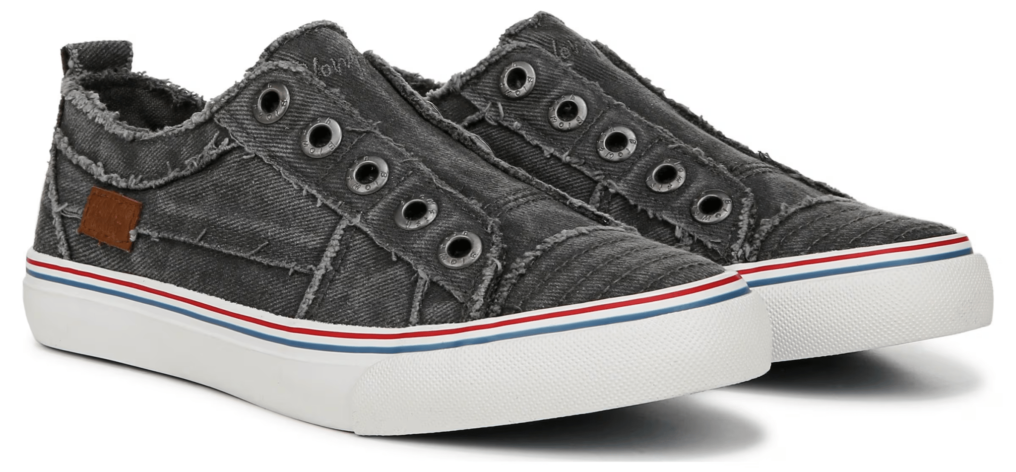 Blowfish Malibu Play Grey Frayed Twill 8 M 193529068320 Shoe Deals Outlet