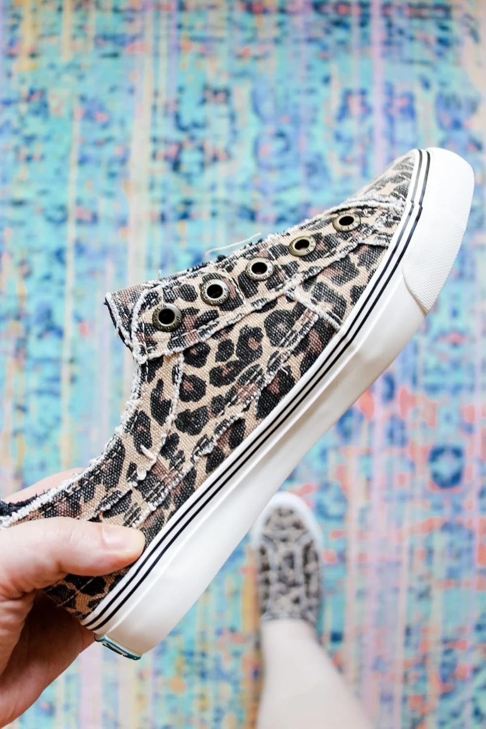 Blowfish Malibu Play Off White Rainforest Leopard 6.5 M 193529136692 Shoe Deals Outlet