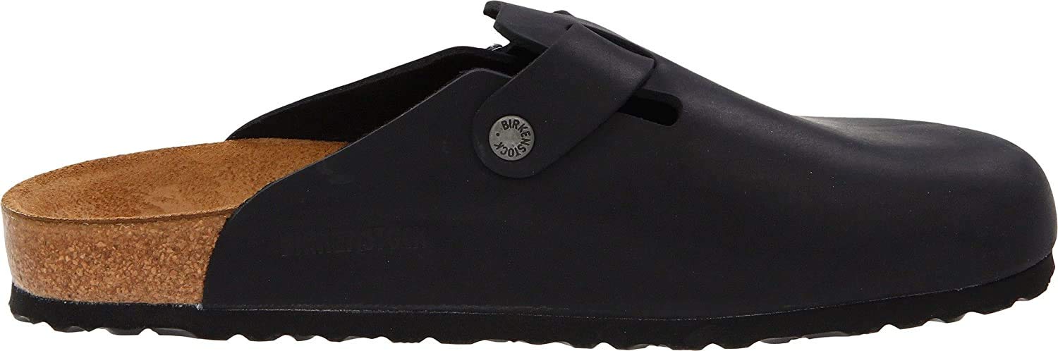 Birkenstock Boston Oiled Leather - Unisex Black Oiled Leather Shoe Deals Outlet