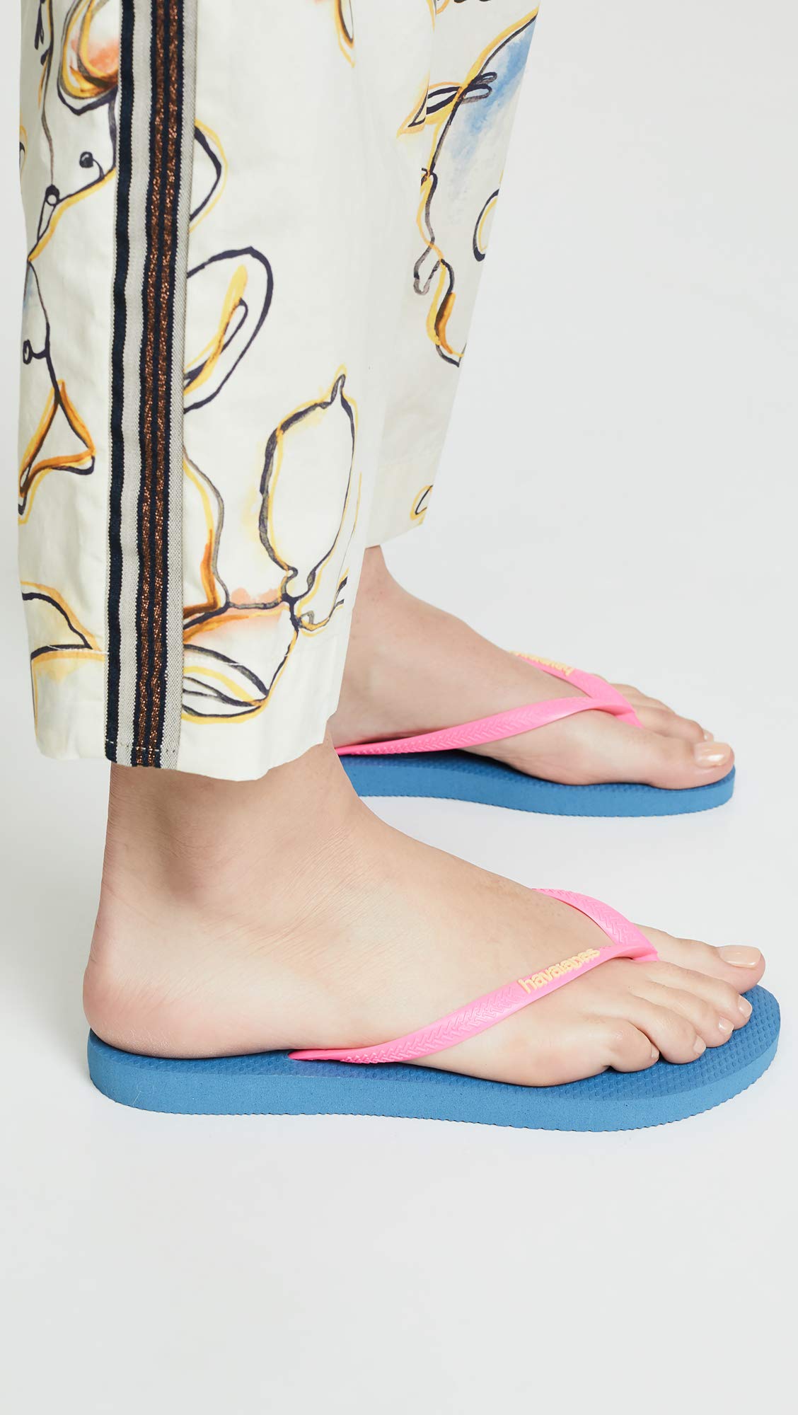 Havaianas Brazil Logo Flip Flops - Unisex Navy Shoe Deals Outlet