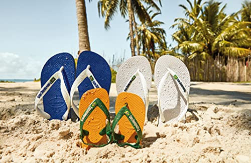 Havaianas Brazil Logo Flip Flops - Unisex Marine Blue Shoe Deals Outlet