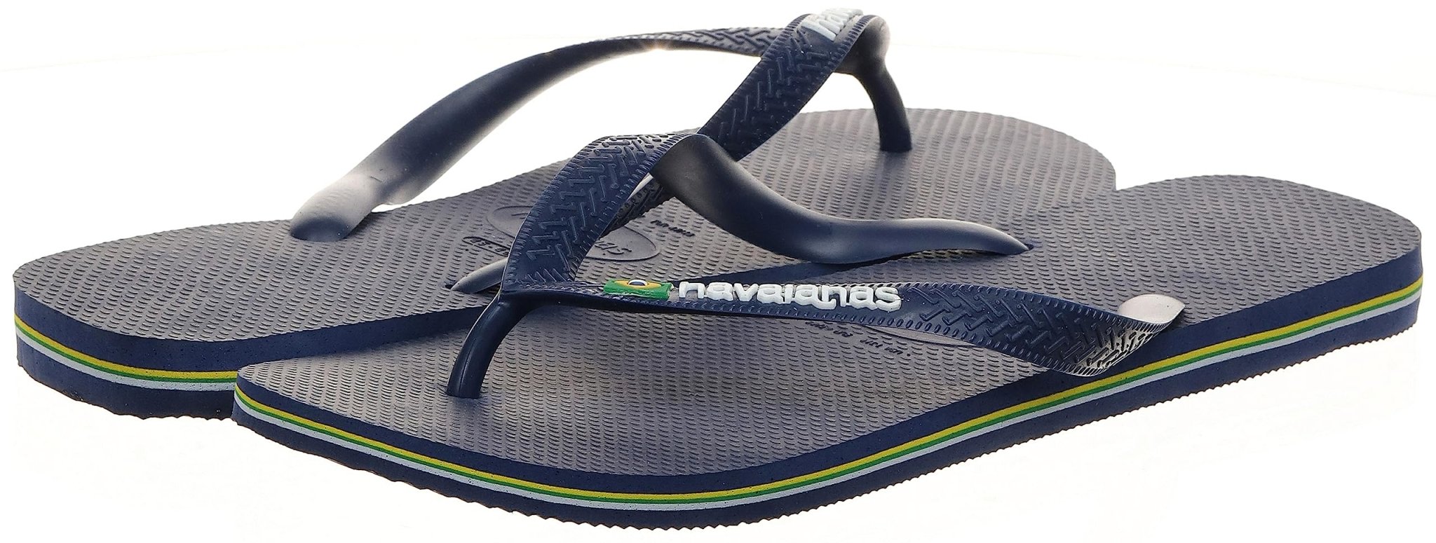Havaianas Brazil Logo Flip Flops - Unisex Marine Blue Shoe Deals Outlet