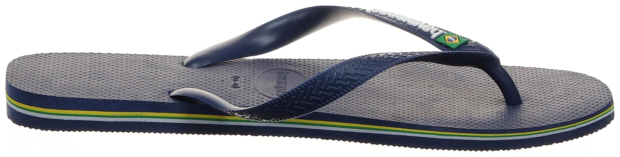 Havaianas Brazil Logo Flip Flops - Unisex Marine Blue Shoe Deals Outlet