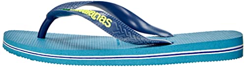 Havaianas Brazil Logo Flip Flops - Unisex Nautical Blue Shoe Deals Outlet