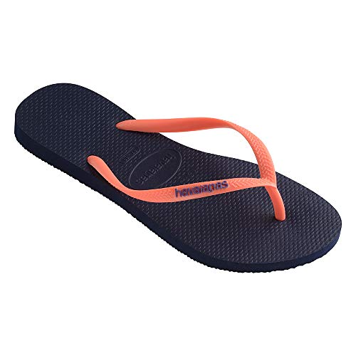 Havaianas Brazil Logo Flip Flops - Unisex Marine Blue Shoe Deals Outlet