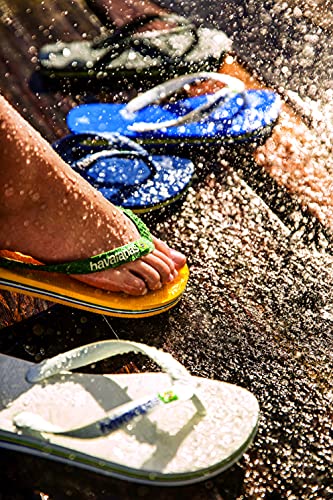 Havaianas Brazil Logo Flip Flops - Unisex Marine Blue Shoe Deals Outlet