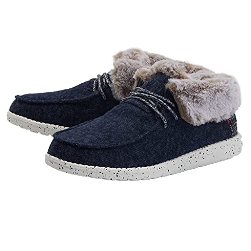 Hey Dude Britt Boots - Women's Navy Shoe Deals Outlet