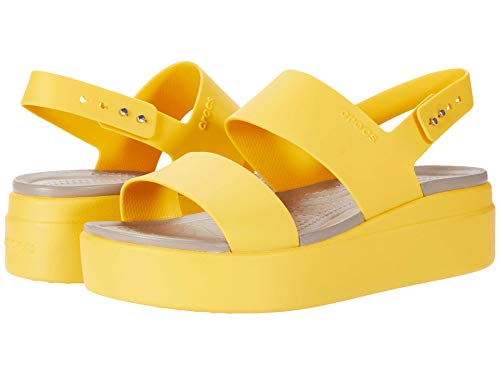 Crocs Brooklyn Low Wedge - Women's Khaki/Bone Shoe Deals Outlet