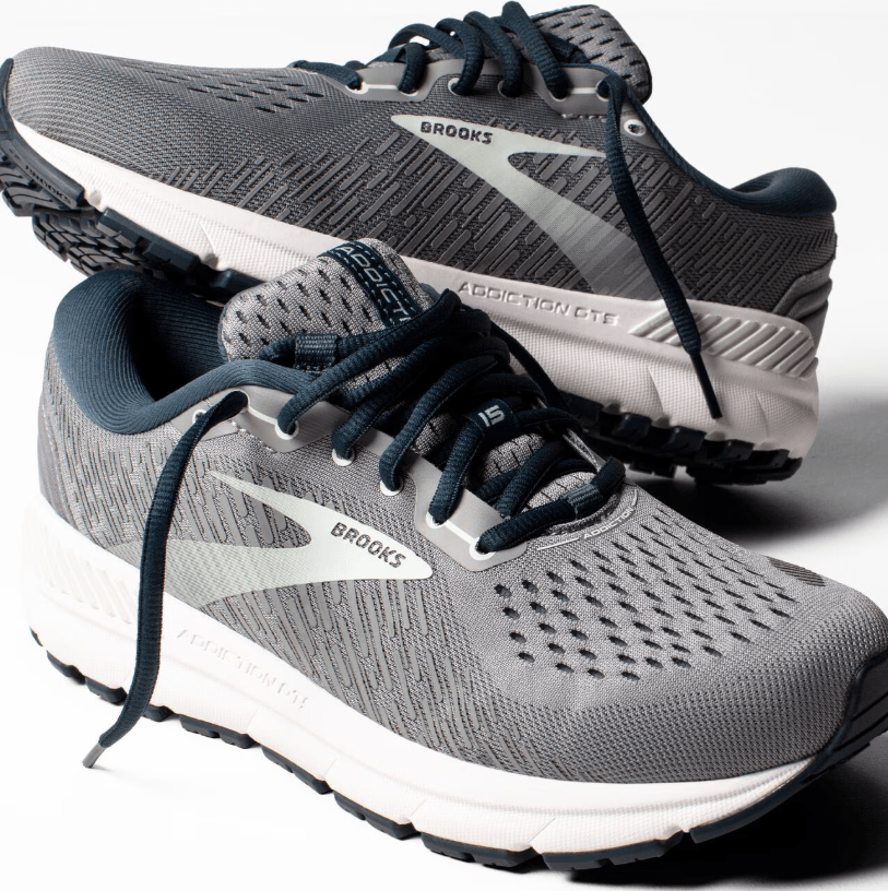 Brooks Addiction GTS 15 Grey / Navy / Aqua 10 W (1D) 190340943379 Shoe Deals Outlet