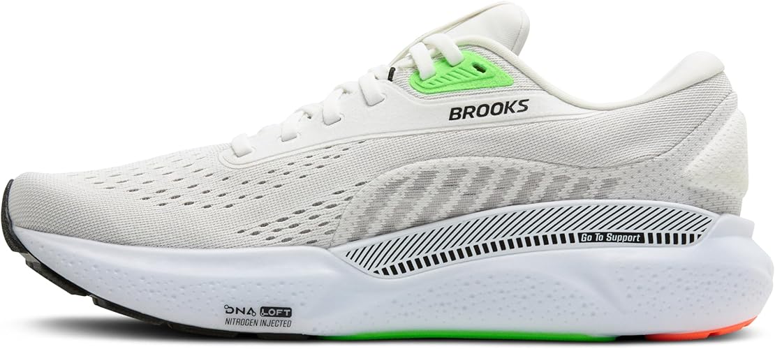 Brooks Adrenaline GTS 24 Navy Peony / Black / Acid Lime 8 D 195394663273 Shoe Deals Outlet