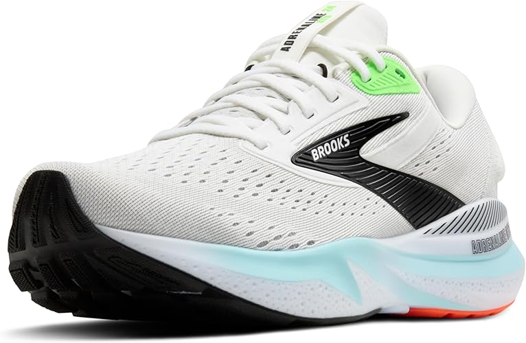 Brooks Adrenaline GTS 24 White / Gecko / Atomizer 9.5 D 195394663907 Shoe Deals Outlet