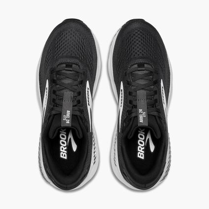 Brooks Ariel GTS 24 Ebony / Black / White 8 W (D) 195394496185 Shoe Deals Outlet