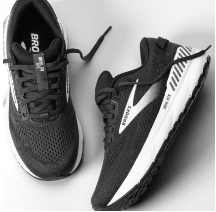 Brooks Ariel GTS 24 Ebony / Black / White 9 EW (2E) 195394496253 Shoe Deals Outlet