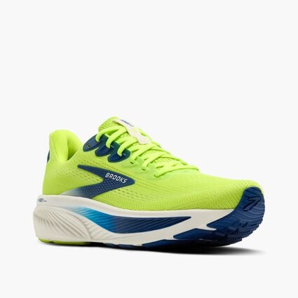 Brooks Ghost 17 Acid Lime / Navy / White 8.5 D 195394675047 Shoe Deals Outlet