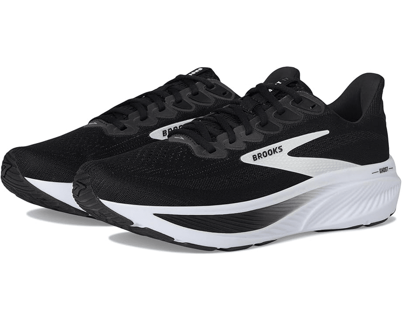 Brooks Ghost 17 Black / Grey / White 6 B 195394627343 Shoe Deals Outlet