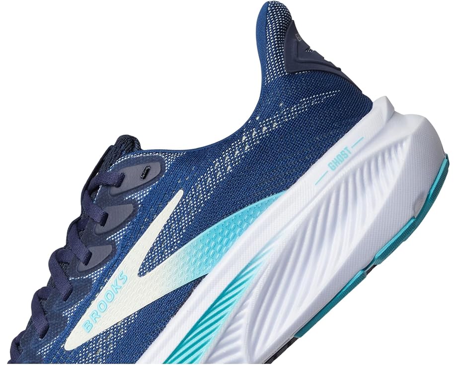 Brooks Ghost 17 Navy / Green / Turquoise 5.5 B 195394675320 Shoe Deals Outlet