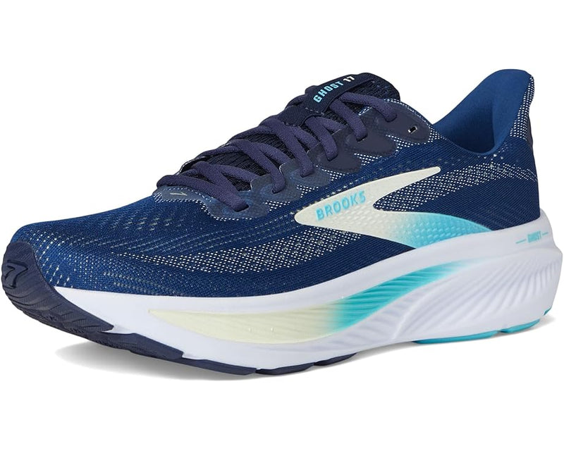 Brooks Ghost 17 Navy / Green / Turquoise 5.5 B 195394675320 Shoe Deals Outlet