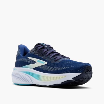 Brooks Ghost 17 Navy / Green / Turquoise 7.5 D 195394690095 Shoe Deals Outlet