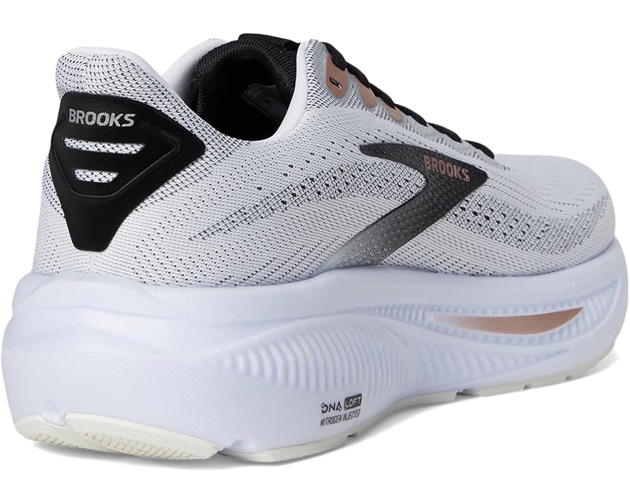 Brooks Ghost 17 White / Black / Rose Gold 10.5 B 195394673760 Shoe Deals Outlet