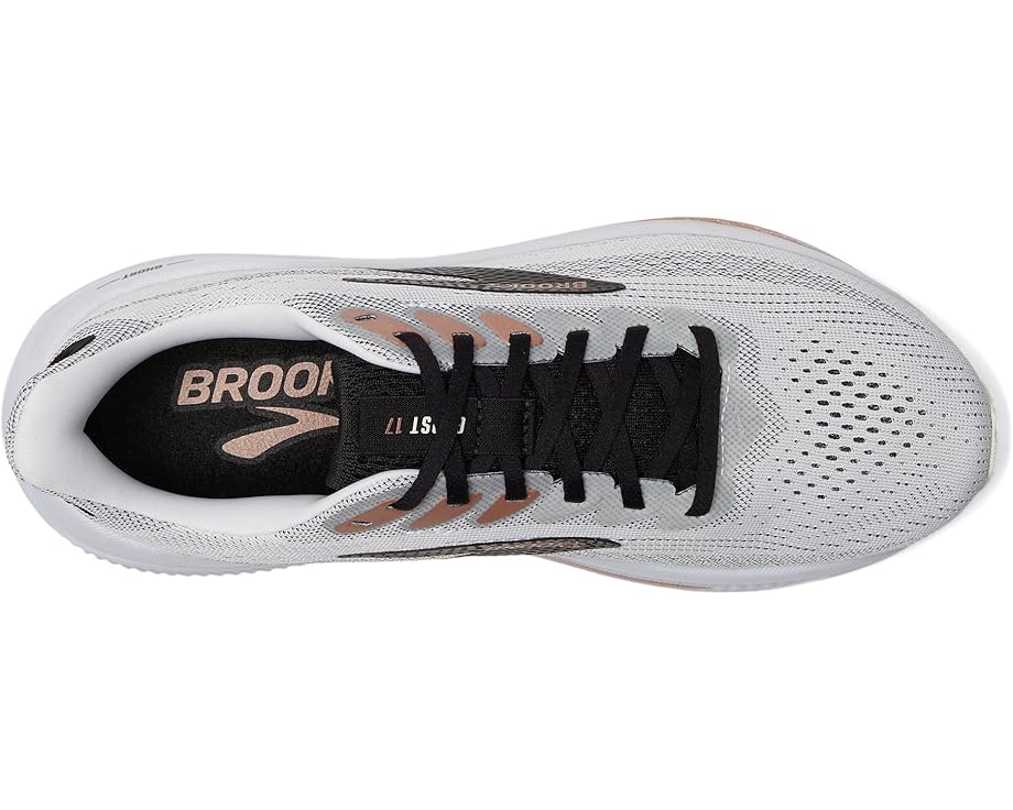 Brooks Ghost 17 White / Black / Rose Gold 10.5 B 195394673760 Shoe Deals Outlet