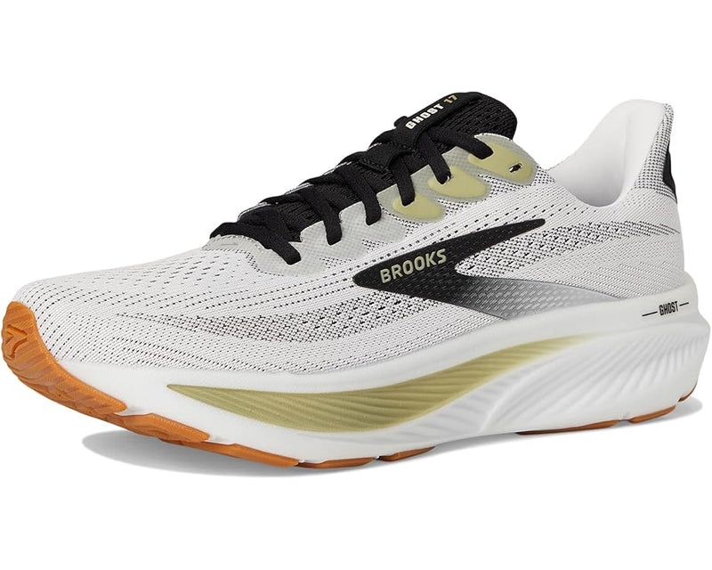 Brooks Ghost 17 White / Black / Tea 11.5 D 195394674507 Shoe Deals Outlet
