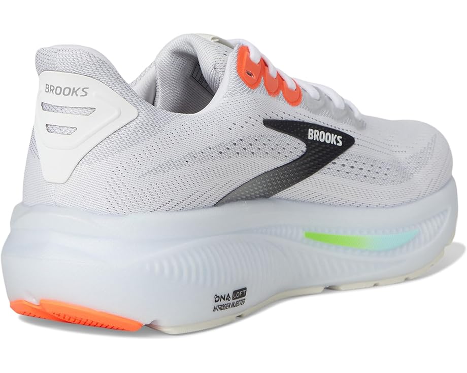 Brooks Ghost 17 White / Pink Clay / Gecko 7.5 D 195394626209 Shoe Deals Outlet