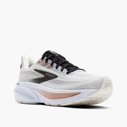 Brooks Ghost 17 White/Black/Rose Gold 8.5 B 195394673685 Shoe Deals Outlet