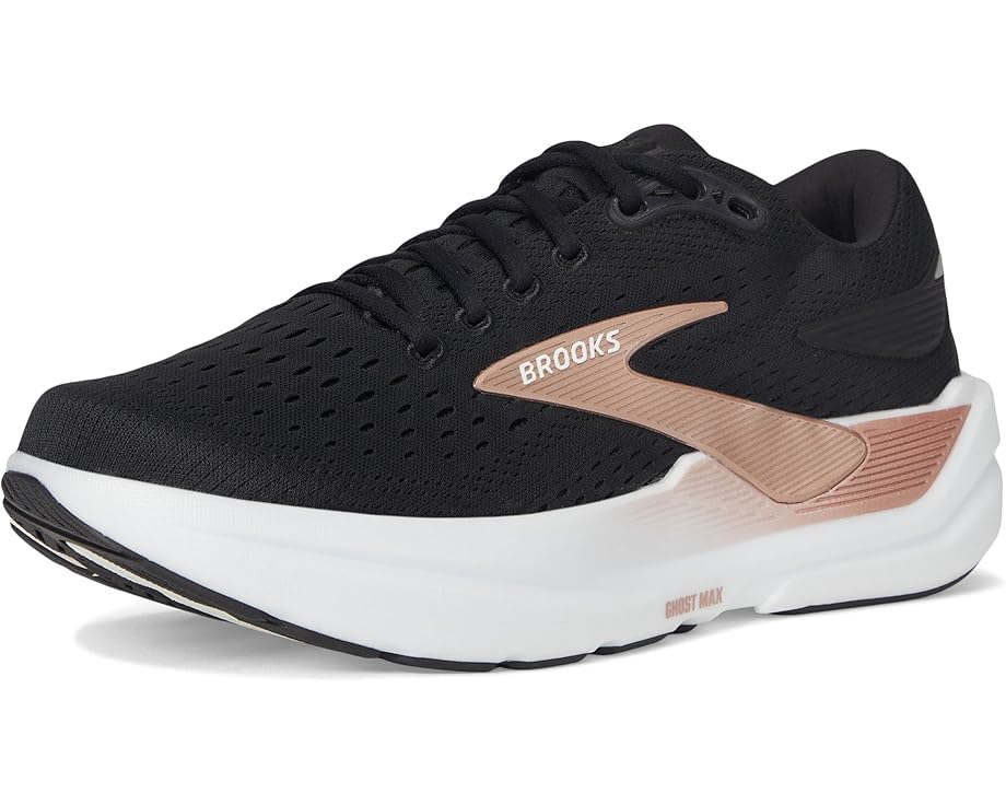 Brooks Ghost Max 3 Black / Black / Rose Gold 9.5 D 195394696936 Shoe Deals Outlet
