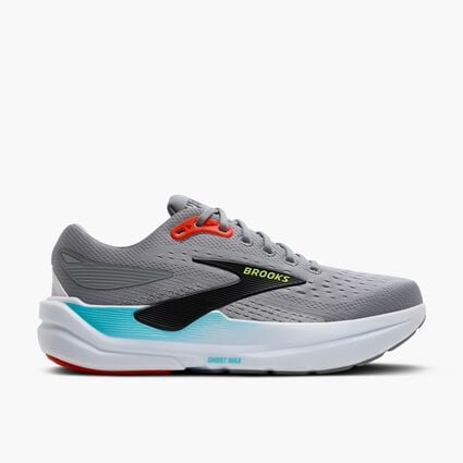 Brooks Ghost Max 3 Primer Grey / Antarctica / Red 10.5 D 195394691955 Shoe Deals Outlet