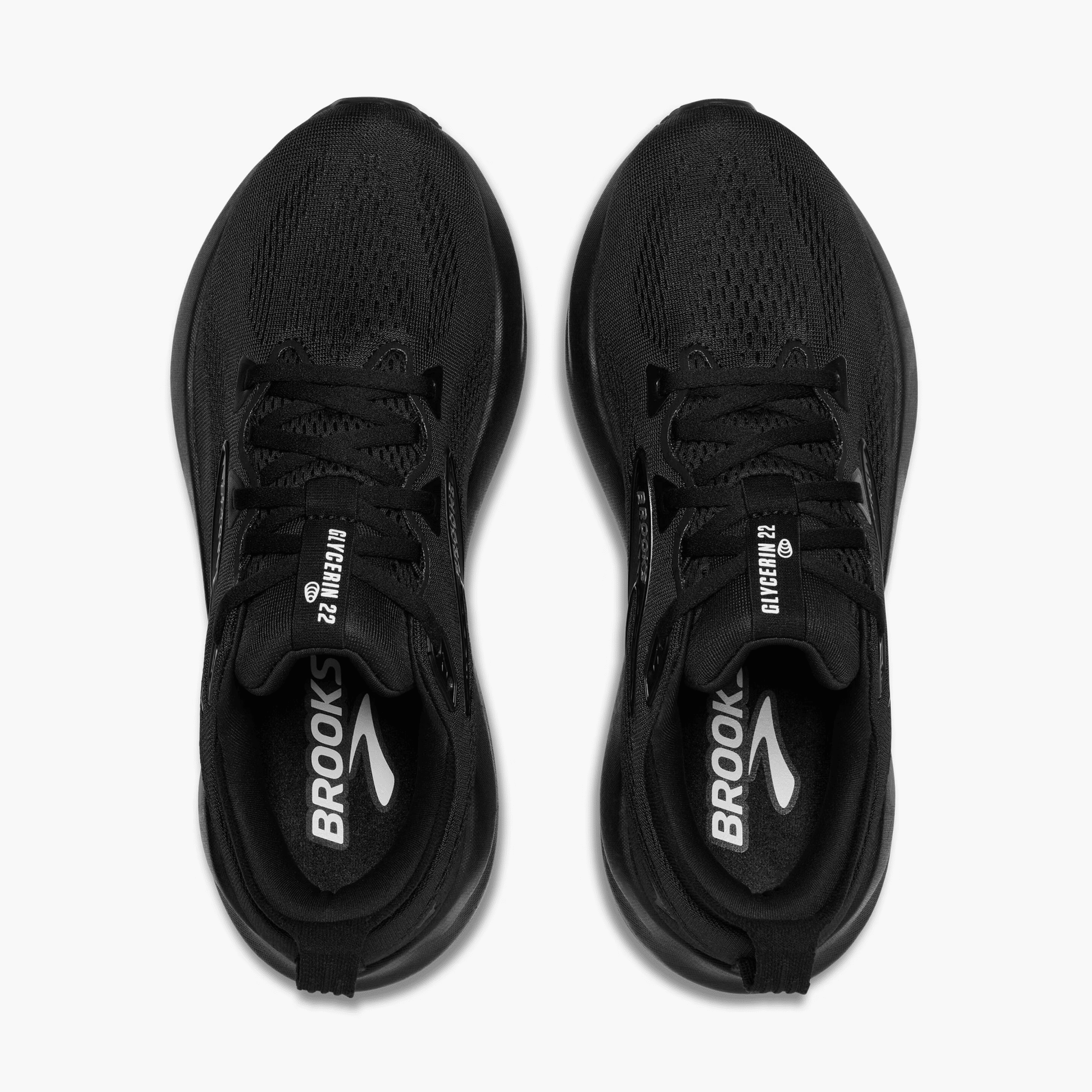 Brooks Glycerin 22 Black / Black / Ebony 9 D 195394600230 Shoe Deals Outlet