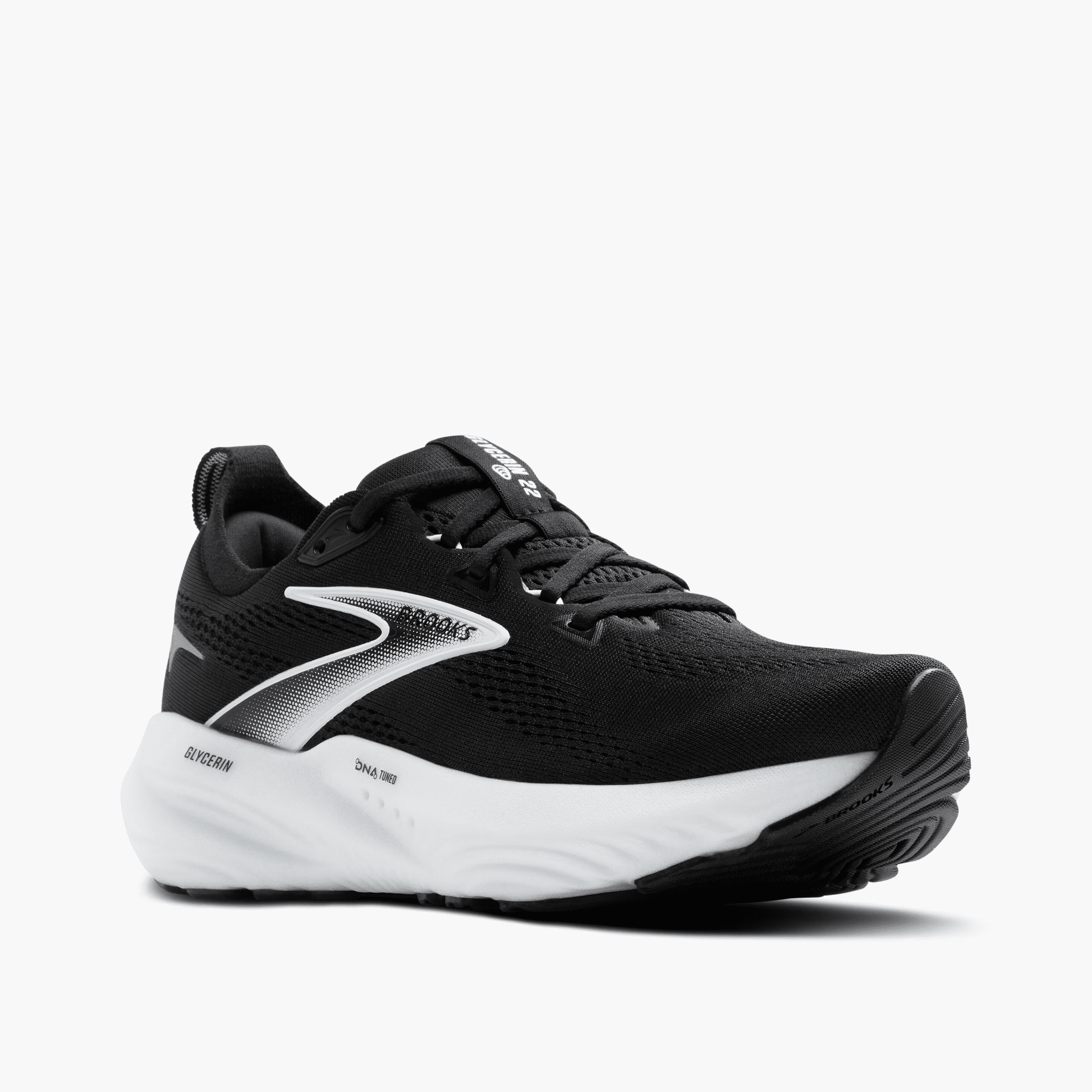 Brooks Glycerin 22 Black / Grey / White 11.5 D 0195394600612 Shoe Deals Outlet