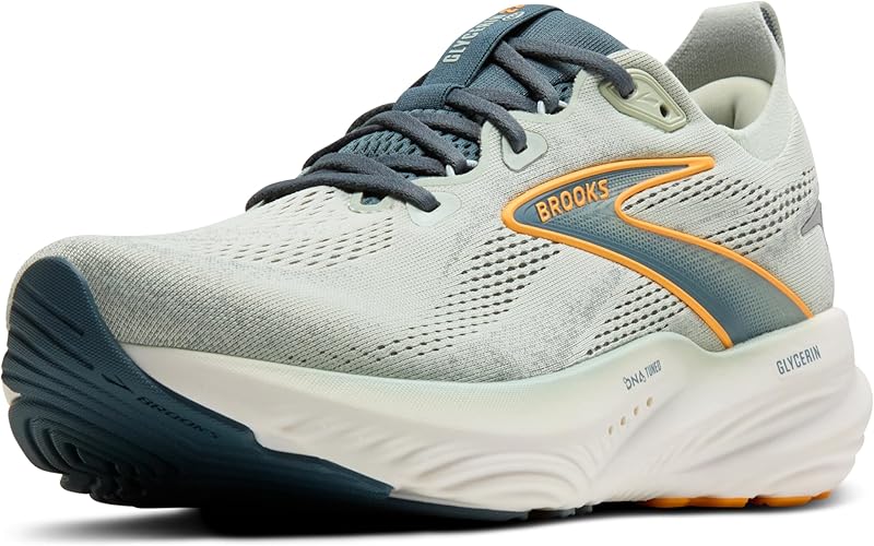 Brooks Glycerin 22 Smoke / Stormy / Orange 8 D 195394675917 Shoe Deals Outlet