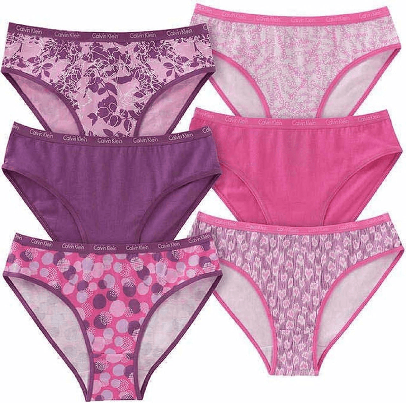 Calvin Klein Graphic Six Pack Bikini Panty Solid Pink / Purple Medium 882973719765 Shoe Deals Outlet