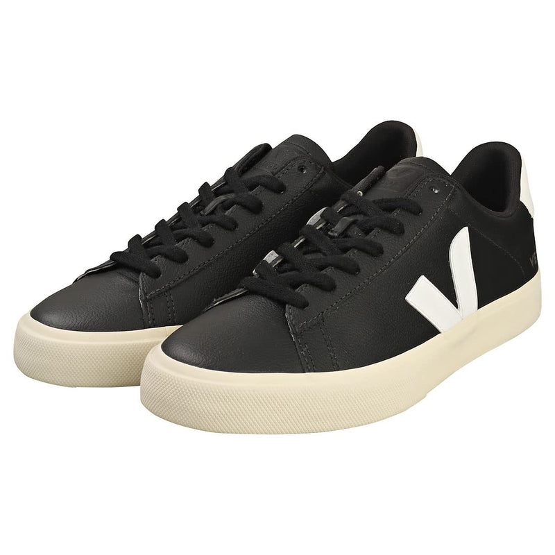 VEJA CAMPO CHROMEFREE LEATHER - Men's Black/White Shoe Deals Outlet