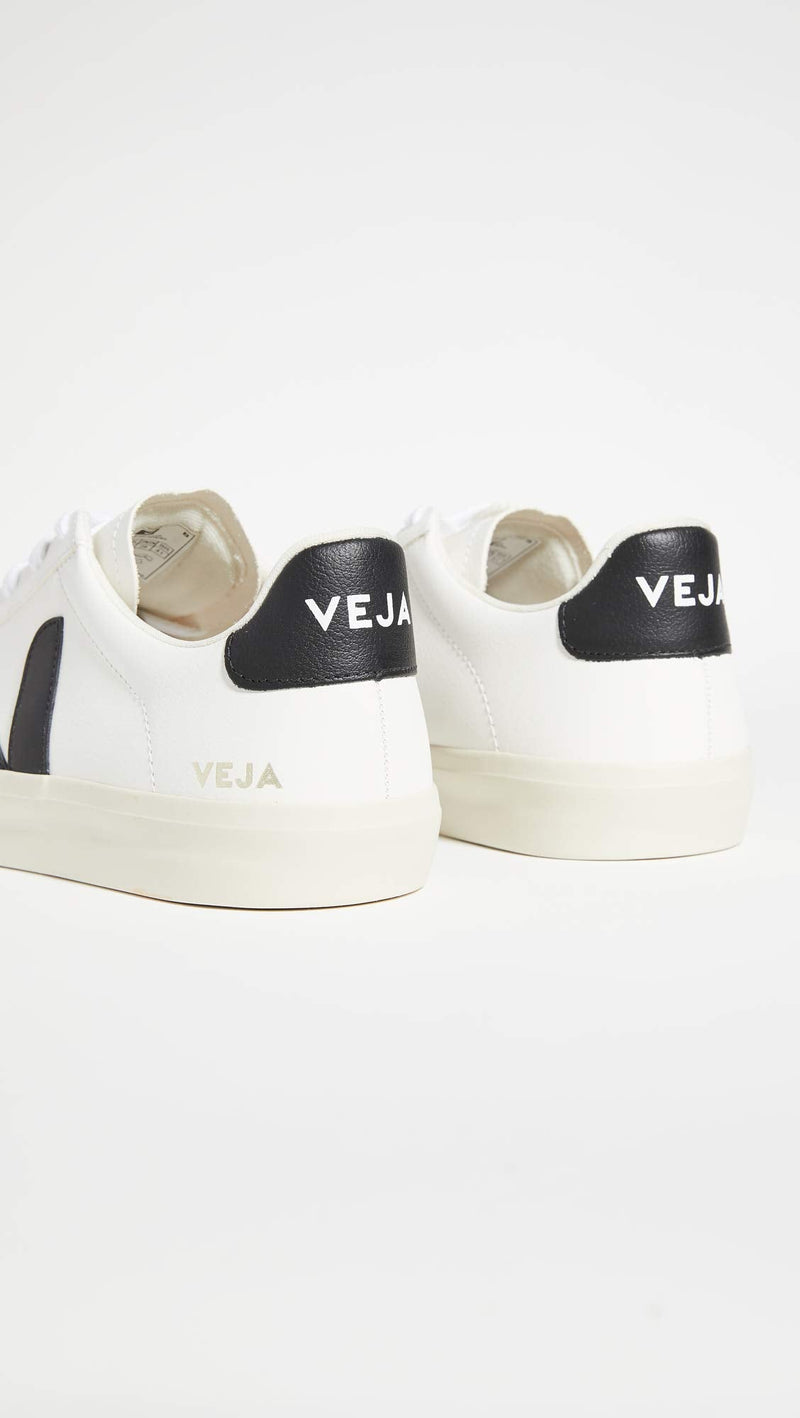 VEJA CAMPO CHROMEFREE LEATHER - Men's Extra White/Black Shoe Deals Outlet