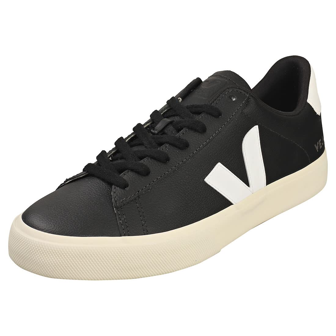 VEJA CAMPO CHROMEFREE LEATHER - Men's Black/White Shoe Deals Outlet