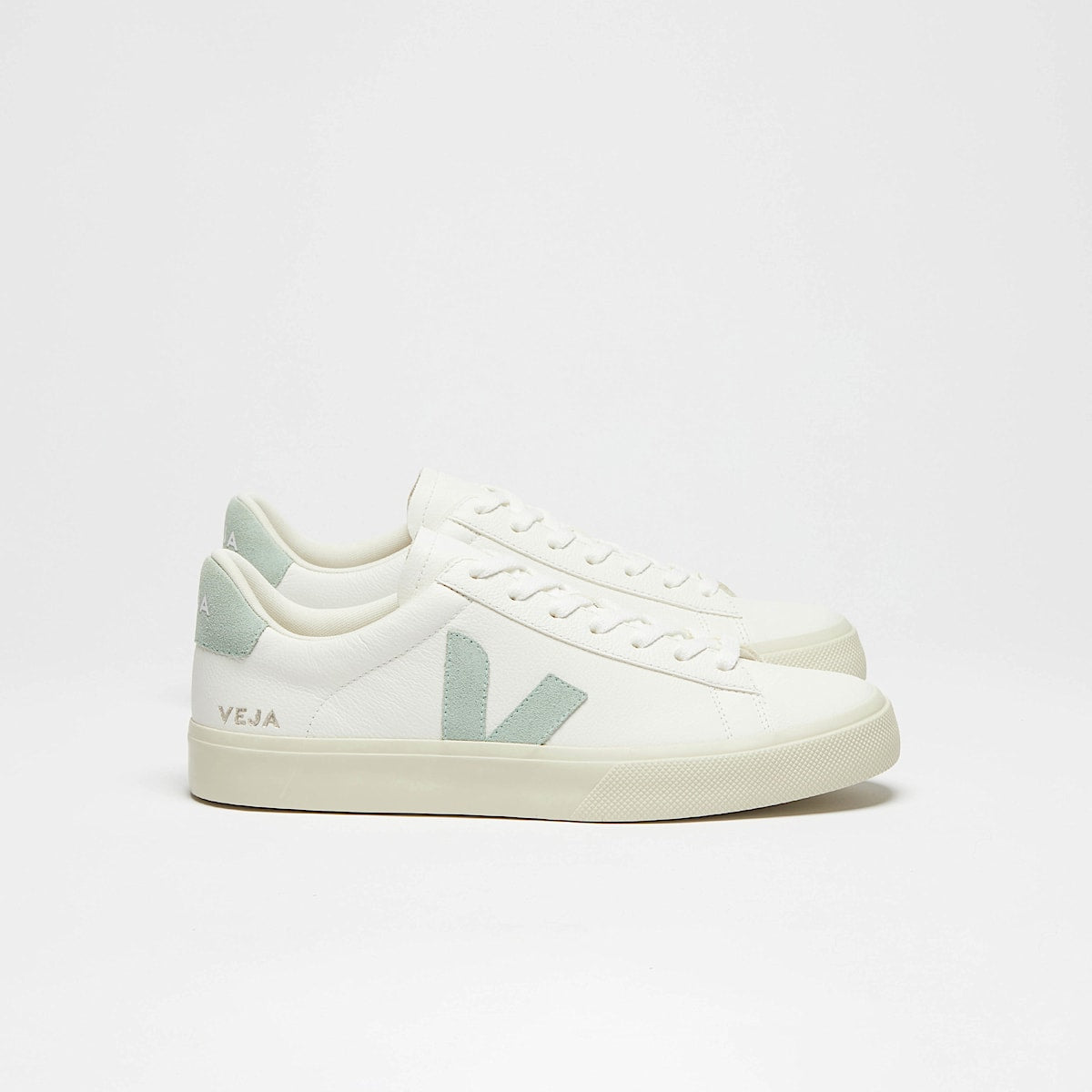 VEJA CAMPO CHROMEFREE LEATHER - Women's Extra White/Matcha Shoe Deals Outlet