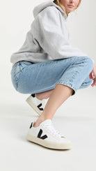 VEJA CAMPO CHROMEFREE LEATHER - Women's Extra White/Black Shoe Deals Outlet
