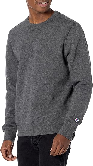 Champion Heritage Fleece Crew Charcoal Heather L 617914483203 Shoe Deals Outlet