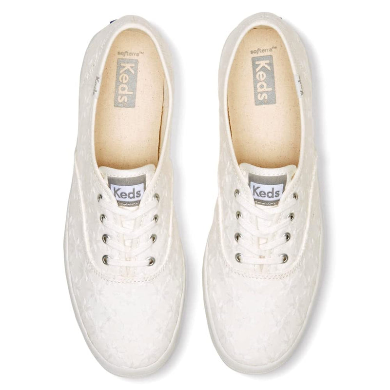 Keds Champion Original - Women's White Starburst Eyelet Shoe Deals Outlet